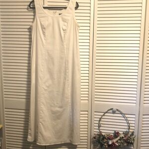 White Denim Maxi Dress